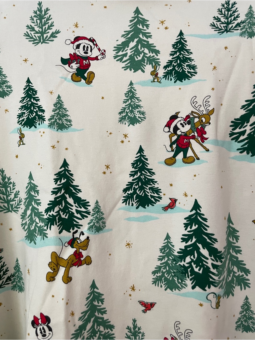 Disney Cream Holiday Turtleneck. Size L - Picture 3 of 4